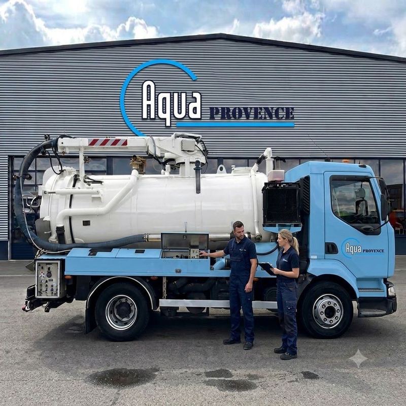 Camion hydrocureur AQUAPROVENCE — vidange et débouchage dans le Pays Salonais